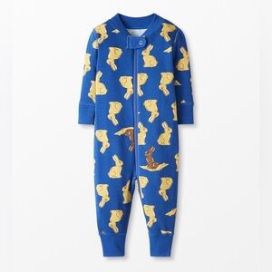 Hanna Andersson 3T Choco Bunny Easter Baby Zip Sleeper One Piece Pajamas Unisex